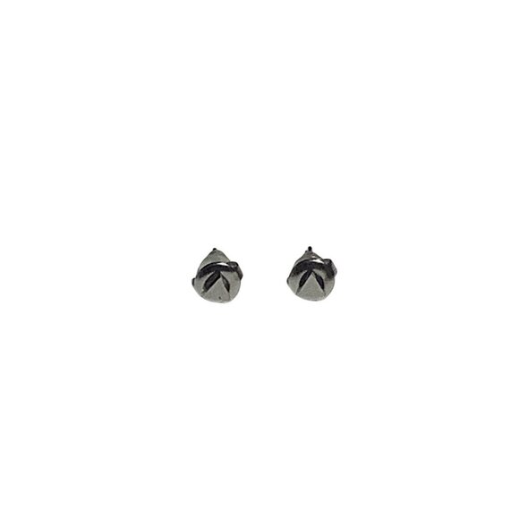 Triangle Round Stud Earrings Silver Tone Women's Fashion Jewelry - Picture 1 of 6